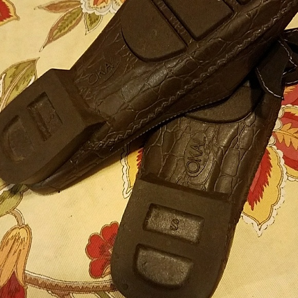 Oka B, mules with color ribbon choice 3/4" limited pink or blue red! - Picture 4 of 7